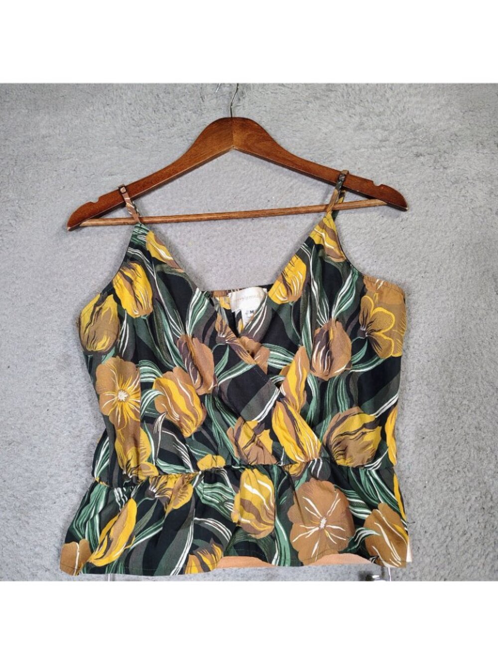 Corey Lynn Calter Skirt Suit 2-Piece Set Women's M/S Yellow Floral Peplum A-Line - Picture 3 of 16